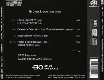 SACD György Ligeti: Piano Concerto · Cello Concerto · Chamber Concerto · Melodien 465310