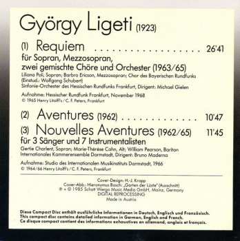 CD György Ligeti: Requiem / Aventures / Nouvelles Aventures 290812