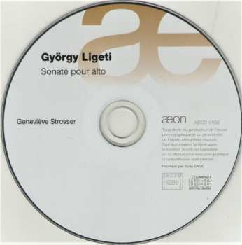 CD György Ligeti: Sonate Pour Alto 326153
