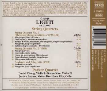 CD György Ligeti: String Quartets Nos. 1 And 2 • Andante And Allegretto 228087