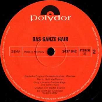 2LP/Box Set "Haare" Ensemble: Das Ganze Hair