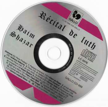 CD Haim Shazar: Récital De Luth 255307