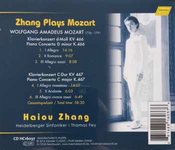 CD Haiou Zhang: Wolfgang Amadeus Mozart - Piano Concerto 20+21 KV 466+467 281321