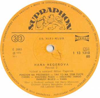 LP Hana Hegerová: Recital 2 357241