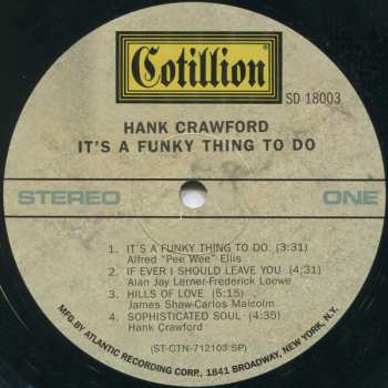 LP Hank Crawford: It's A Funky Thing To Do 499818