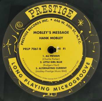 LP Hank Mobley: Mobley's Message LTD 540363