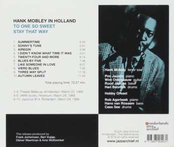 CD Hank Mobley: To One So Sweet Stay That Way - Hank Mobley in Holland 454892