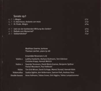 CD Hanns Eisler: Ernste Gesänge / Lieder With Piano  182193