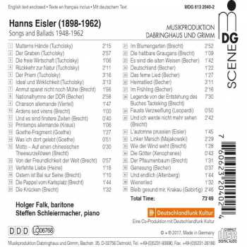 CD Hanns Eisler: Lieder Vol. 2 115064