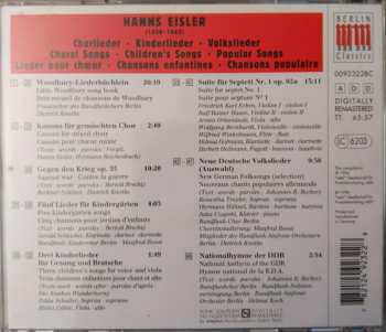 CD Hanns Eisler: Chorlieder - Kinderlieder - Volkslieder 498580