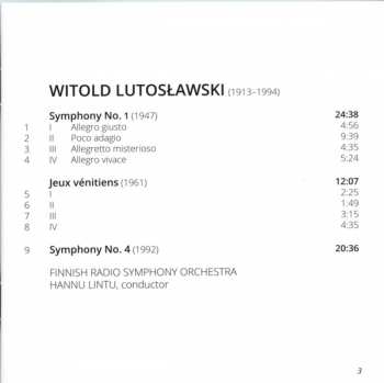 SACD Hannu Lintu: Symphonies Nos. 1 & 4 Jeux Vénitiens 112643