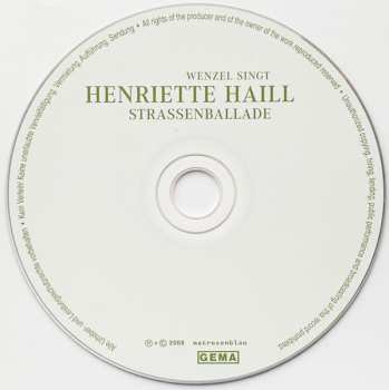 CD Hans-Eckardt Wenzel: Strassenballade DIGI 187962
