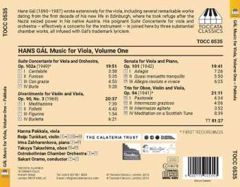 CD Hans Gal: Music For Viola, Volume One 236718