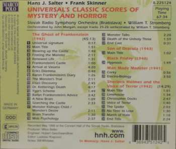 CD Hans J. Salter: Universal's Classic Scores Of Mystery And Horror 483036