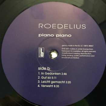 LP Hans-Joachim Roedelius: Piano Piano 238953