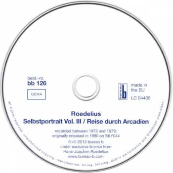 CD Hans-Joachim Roedelius: Selbstportrait Vol. III / Reise Durch Arcadien 299761