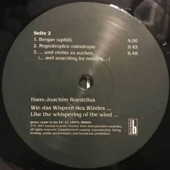 LP Hans-Joachim Roedelius: Wie Das Wispern Des Windes ... / Like The Whispering Of The Wind... 65490