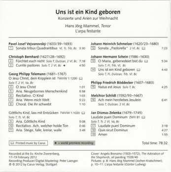 CD Hans Jörg Mammel: Uns Ist Ein Kind Geboren: Konzerte Und Arien Zur Weihnacht 329694