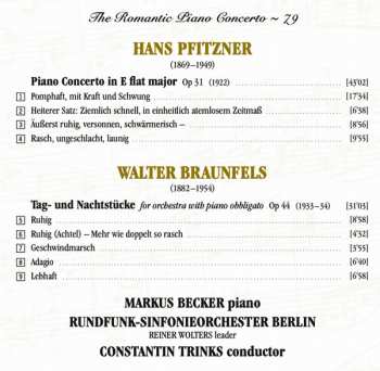 CD Hans Pfitzner: Piano Concerto in E flat major, Tag- und Nachtstücke 192833