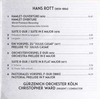 CD Hans Rott: Orchestral Works ∙ Vol. 1 (Hamlet Overture ∙ Pastoral Prelude ∙ Prelude To 'Julius Cäsar' ∙ Orchestral Suites) 190430