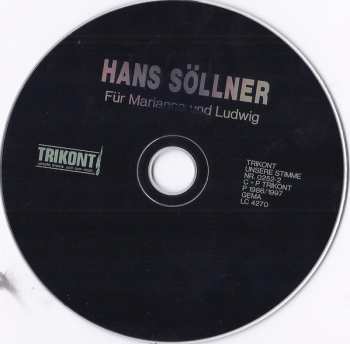 CD Hans Söllner: Für Marianne Und Ludwig 319938