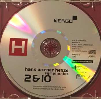 CD Hans Werner Henze: Symphonies 2 & 10 259371