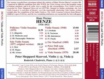 CD Hans Werner Henze: Violin And Viola Works 120711