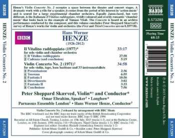 CD Hans Werner Henze: Violin Concerto No. 2 / Il Vitalino Raddoppiato 347301