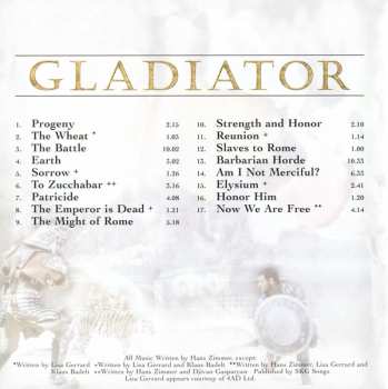 CD Hans Zimmer: Gladiator (Music From The Motion Picture)