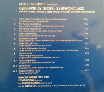 CD Harmonie Ensemble New York: Gershwin By Grofe:Symphonic Jazz 284485
