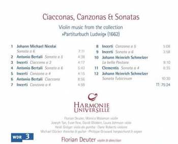 CD Harmonie Universelle: Ciacconas, Canzonas & Sonatas • Violin Music From The Collection "Partiturbuch Ludwig" (1662) 325996