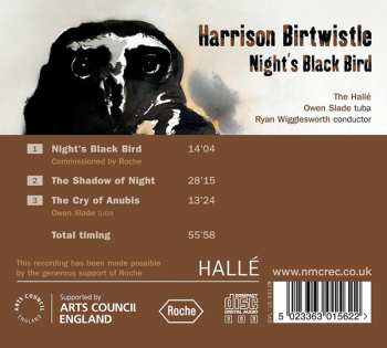 CD Harrison Birtwistle: Night's Black Bird / The Shadow Of Night / The Cry Of Anubis 525962