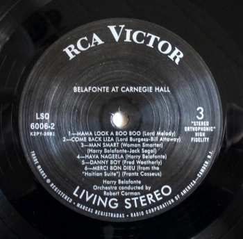 2LP Harry Belafonte: Belafonte At Carnegie Hall: The Complete Concert LTD 77011