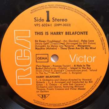 2LP Harry Belafonte: This Is Harry Belafonte 537414