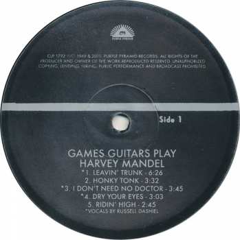 LP Harvey Mandel: Games Guitars Play LTD 341670