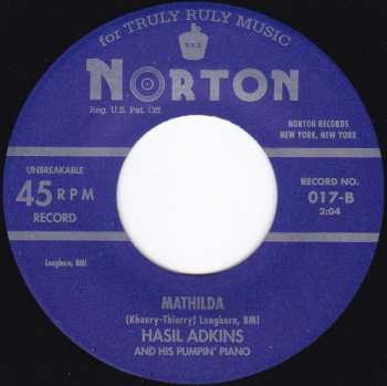 SP Hasil Adkins: Boo Boo The Cat / Mathilda