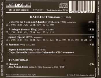 CD Haukur Tómasson: Spirall; Arhringur; Violin Concerto; Stemma 281712