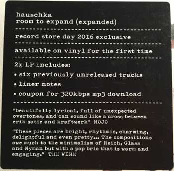2LP Hauschka: Room To Expand (Expanded) LTD 64562
