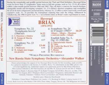 CD Havergal Brian: Symphonies Nos. 22, 23 and 24 / English Suite No. 1 153885