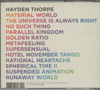 CD Hayden Norman Thorpe: Moondust For My Diamond 107461