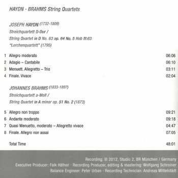 CD Johannes Brahms: String Quartets