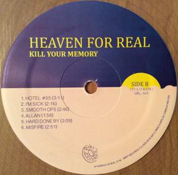 LP Heaven For Real: Kill Your Memory CLR 82535