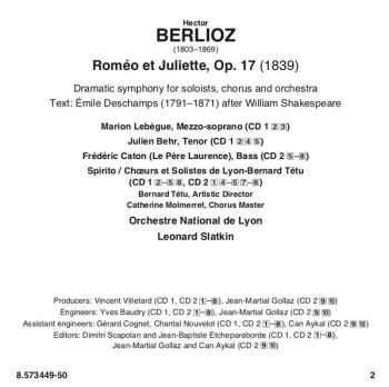 2CD Hector Berlioz: Roméo Et Juliette 233689