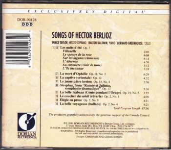 CD Hector Berlioz: Songs Of Hector Berlioz 188142
