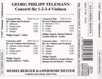 CD Heidelberger Kammerorchester: Concerti für 1-2-3-4 Violinen 321743