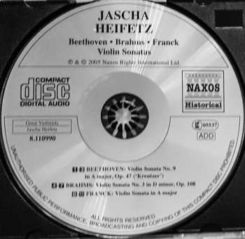 CD Jascha Heifetz: Violin Sonatas 541121