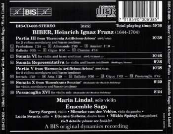 CD Heinrich Ignaz Franz Biber: Ensemble Saga, Maria Lindal Plays Heinrich Ignaz Franz Biber 521318