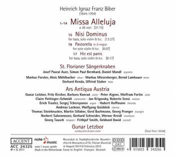 CD Heinrich Ignaz Franz Biber: Missa Alleluja - Nisi Dominus 111177