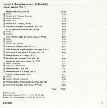 CD Heinrich Scheidemann: Organ Works, Vol. 7 309572
