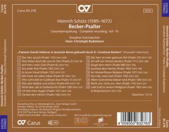 CD Heinrich Schütz: Becker-Psalter 194433